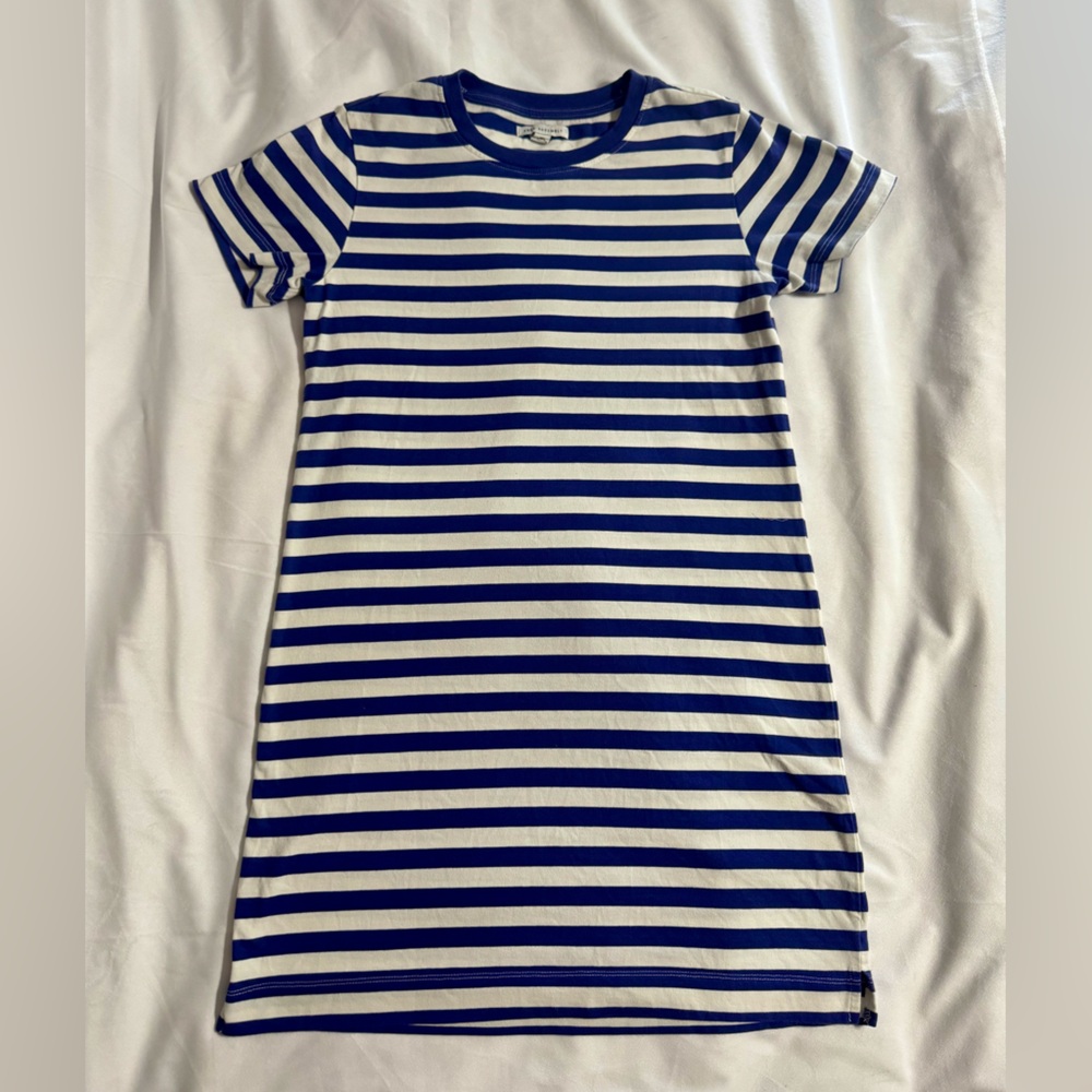 Navy and White Striped Women's Dress